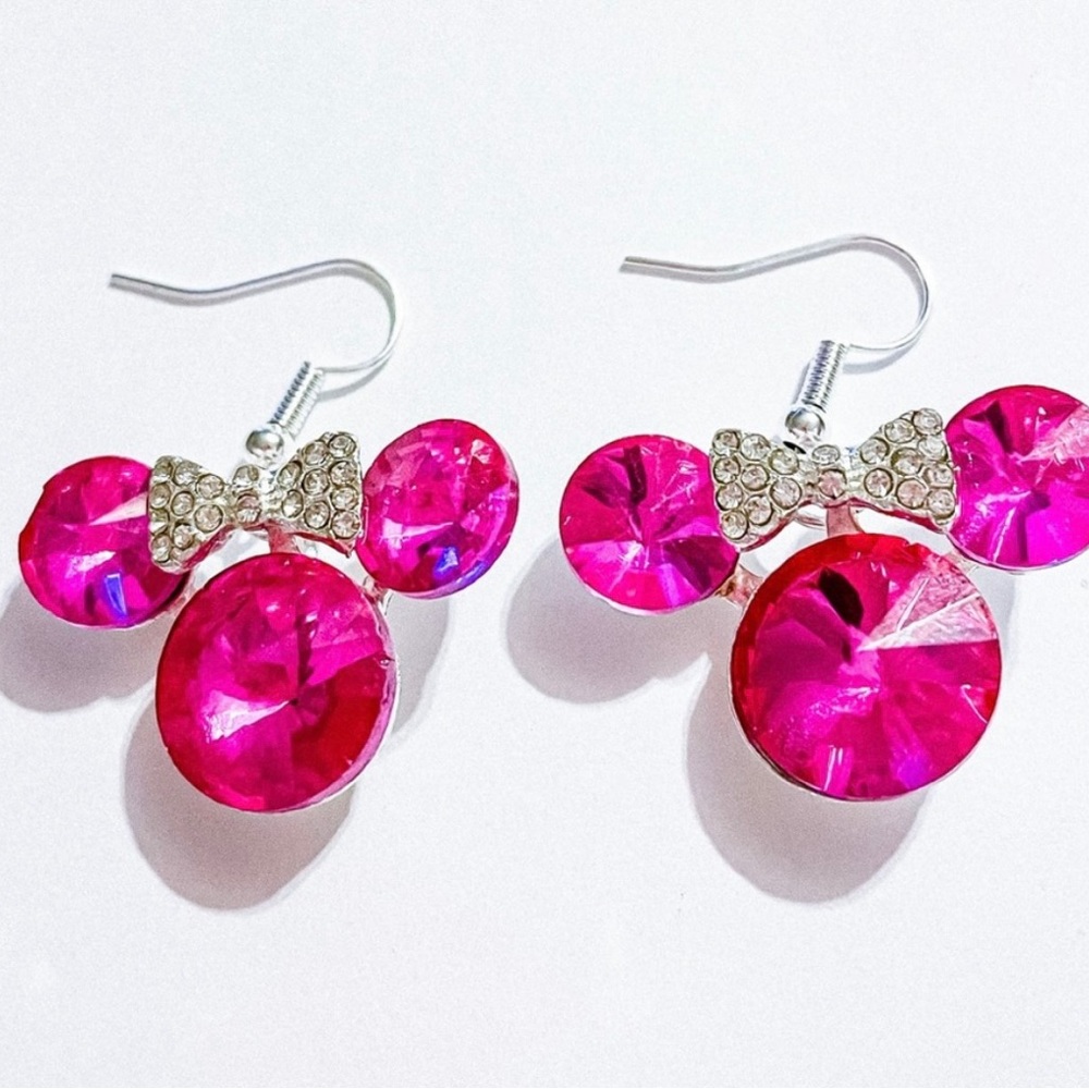 Minnie Mouse Rhinestone Austrian Crystal Earrings